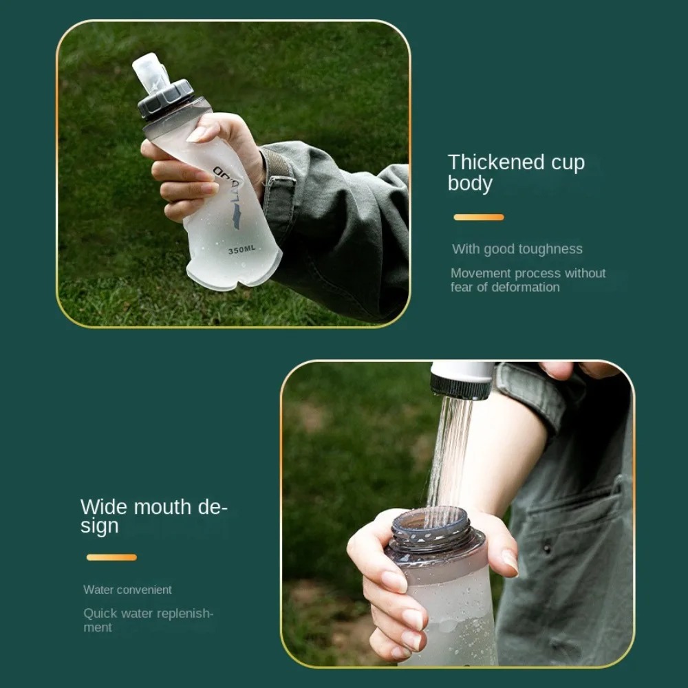 TaffSPORT Botol Minum Soft Flask Foldable Sport Water TPU 350ml - TF-60 Gambar produk TaffSPORT Botol Minum Soft Flask Foldable Sport Water TPU 350ml - TF-60