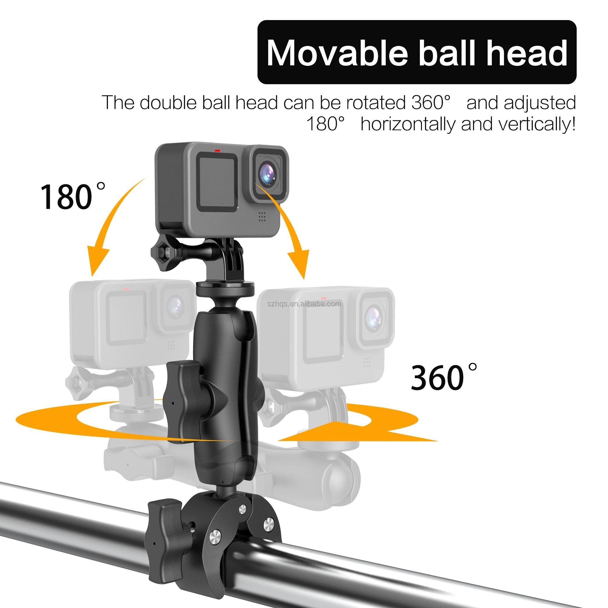 Fahliso Clamp Holder Action Camera Motorcycle Handlebar 1/4 Inch - FH-14 Gambar produk Fahliso Clamp Holder Action Camera Motorcycle Handlebar 1/4 Inch - FH-14