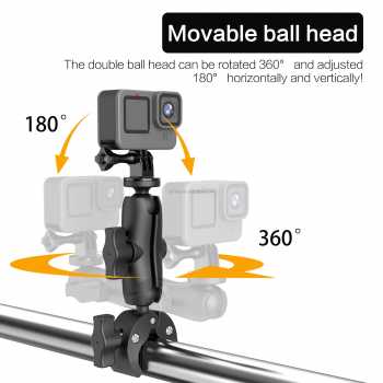 Gambar produk Fahliso Clamp Holder Action Camera Motorcycle Handlebar 1/4 Inch - FH-14