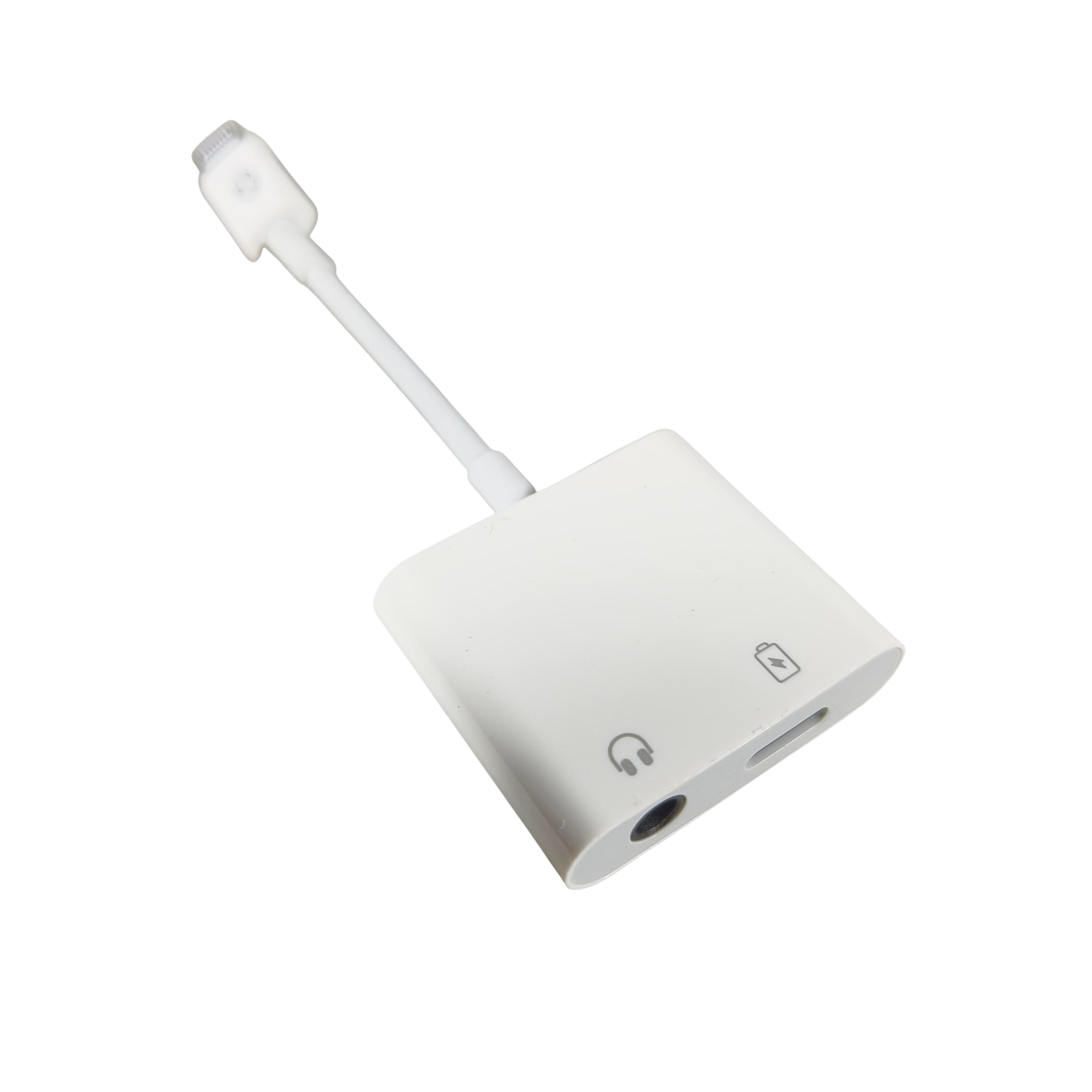 Adaptor Lightning to AUX 3.5mm Headphone & Lightning for iPhone 7 - MH030 Gambar produk Adaptor Lightning to AUX 3.5mm Headphone & Lightning for iPhone 7 - MH030