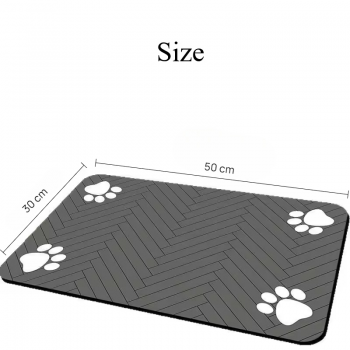 Gambar produk PAWLAND Alas Tempat Makan Kucing Anjing Feeding Mat Anti Slip 30x50cm - PL-10