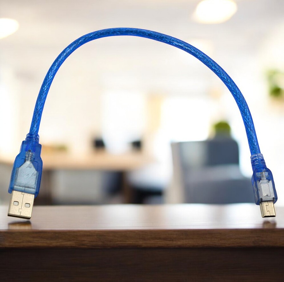 Kabel Konverter Data USB Type A Male ke Mini USB Male Cable 30cm - TH03 Gambar produk Kabel Konverter Data USB Type A Male ke Mini USB Male Cable 30cm - TH03