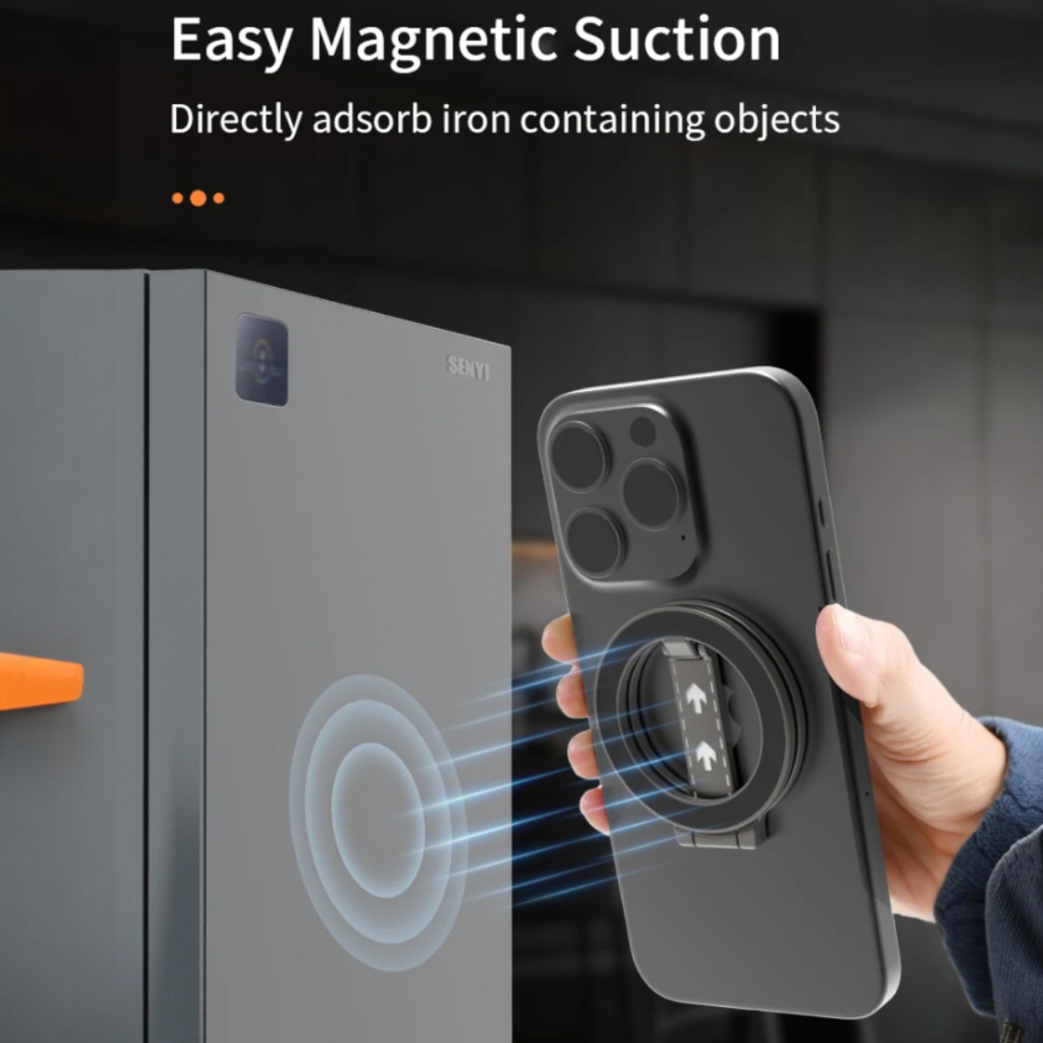 WISSHE Holder Smartphone MagSafe Folding Ring Stand Double Magnetic - Q-46 Gambar produk WISSHE Holder Smartphone MagSafe Folding Ring Stand Double Magnetic - Q-46