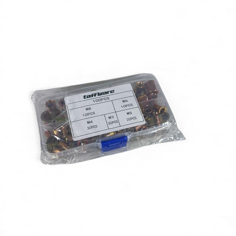Gambar produk Taffware Rivet Nut Mur M3 M4 M5 M6 M8 Carbon Steel 100 PCS - JR10