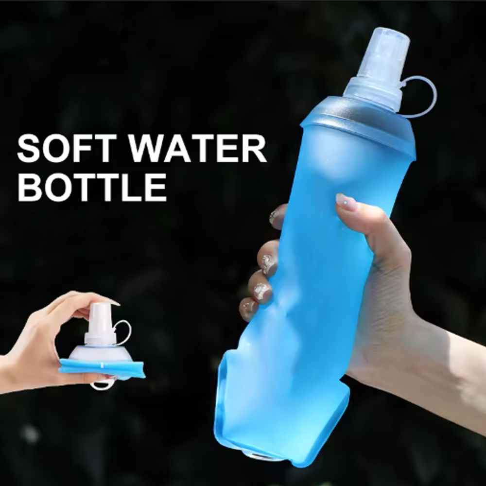 TaffSPORT Botol Minum Soft Flask Foldable Sport Water TPU 450ml - TFG-11 Gambar produk TaffSPORT Botol Minum Soft Flask Foldable Sport Water TPU 450ml - TFG-11