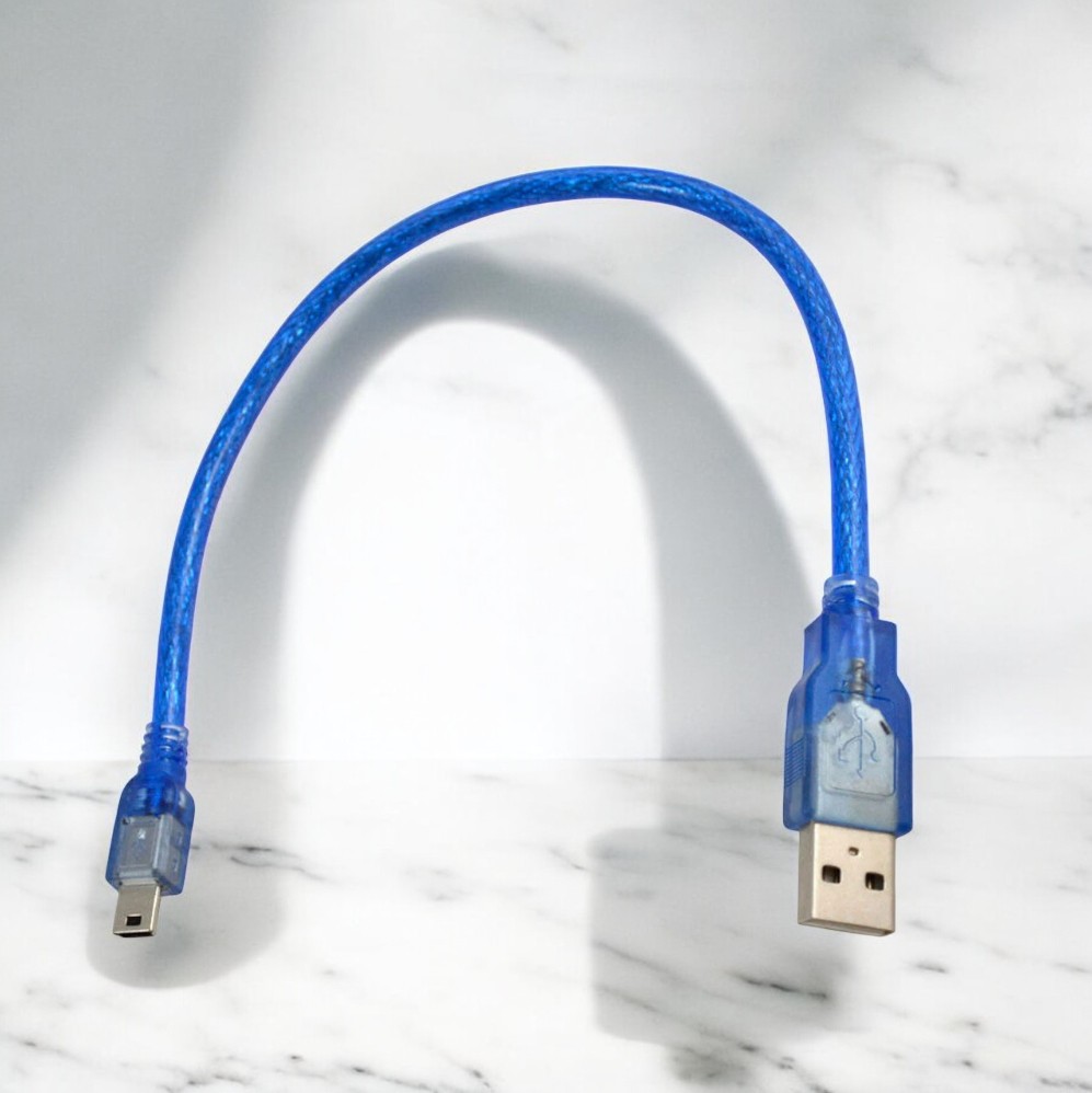 Kabel Konverter Data USB Type A Male ke Mini USB Male Cable 30cm - TH03 Gambar produk Kabel Konverter Data USB Type A Male ke Mini USB Male Cable 30cm - TH03