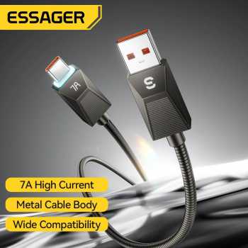 ESSAGER Kabel Data USB Type C PD Fast Charging Braided 7A 100W - ES-X75