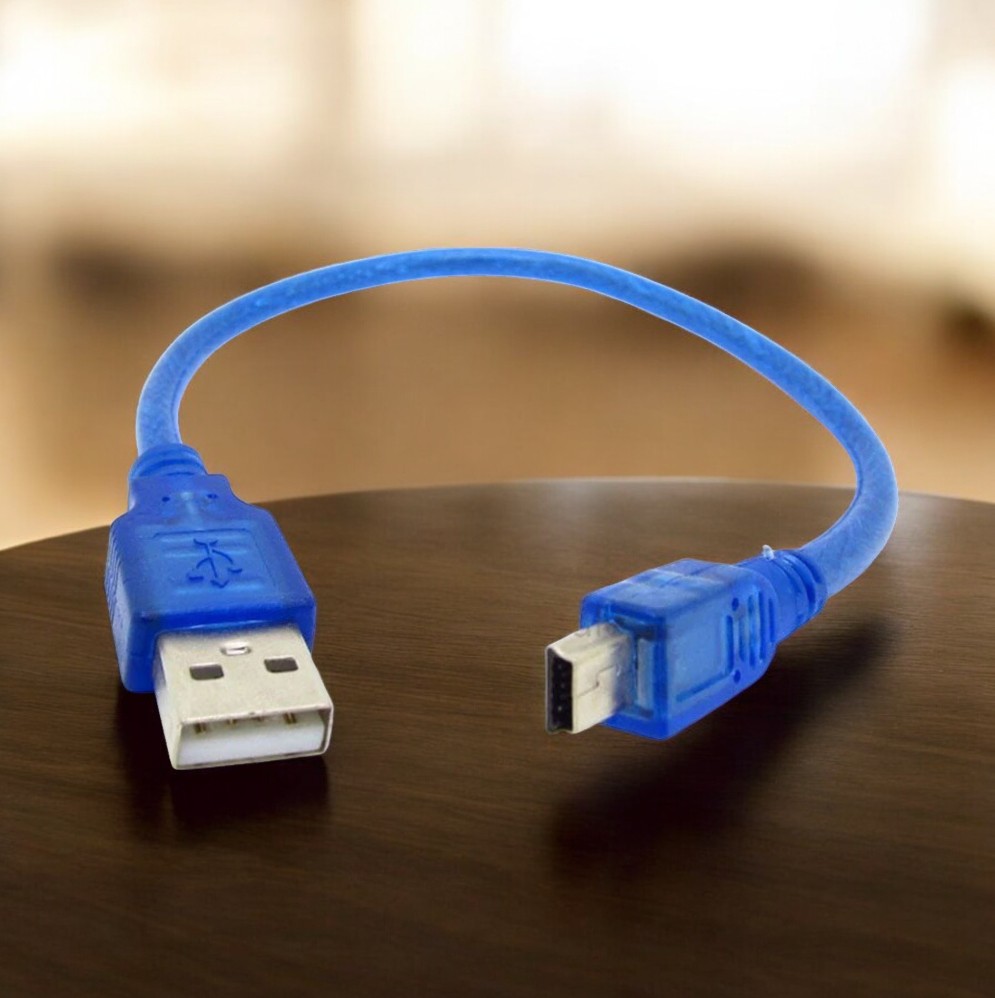 Kabel Konverter Data USB Type A Male ke Mini USB Male Cable 30cm - TH03 Gambar produk Kabel Konverter Data USB Type A Male ke Mini USB Male Cable 30cm - TH03