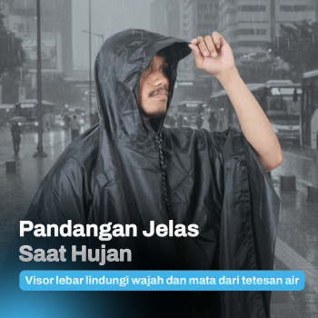 Gambar produk YOWER Jas Hujan Ponco Anti Rembes 3in1 Polyester Waterproof Raincoat - Y03