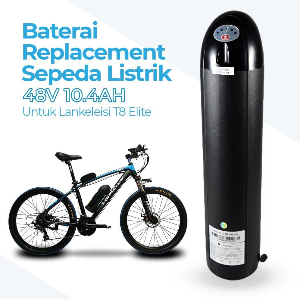 Baterai Replacement Sepeda Listrik 48V 10.4AH for Lankeleisi T8 Elite Gambar produk Baterai Replacement Sepeda Listrik 48V 10.4AH for Lankeleisi T8 Elite