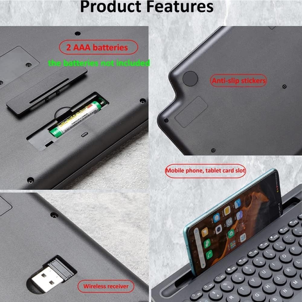 DODODOC Keyboard Wireless Bluetooth 2.4GHz with Touchpad Phone Stand - MLD-569 Gambar produk DODODOC Keyboard Wireless Bluetooth 2.4GHz with Touchpad Phone Stand - MLD-569