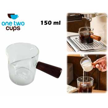 One Two Cups Gelas Takar Kopi Espresso Measuring Double Mouth 150ml - JK-150