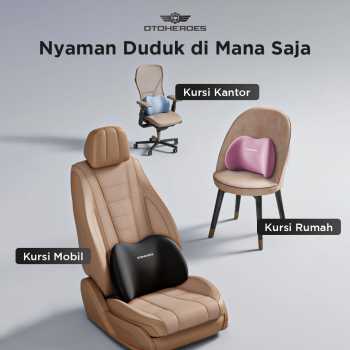 Gambar produk OTOHEROES Bantal Punggung Jok Mobil Memory Foam Lumbar Support - AW-40