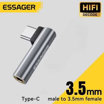ESSAGER Adaptor Jack Audio OTG Converter Type C Male to 3.5mm Female - EOTGT-ZY0G