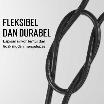 Gambar produk ALLWELL Kabel AWG Silicone Extra Soft Temperature Resistant Wire 1M 9 AWG - MU-5