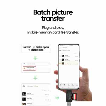 Gambar produk NIUTO Card Reader 4in1 USB 2.0 USB Type C OTG SD Card MicroSD - NT-41