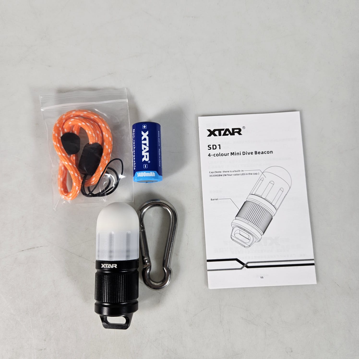 Gambar produk XTAR Lampu Strobo Selam Scuba Diving Lamp Strobe Beacon 4 Color - SD1 Set