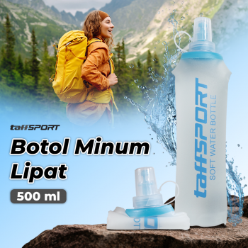 TaffSPORT Botol Minum Soft Flask Foldable Sport Water TPU 500 ml - TF009