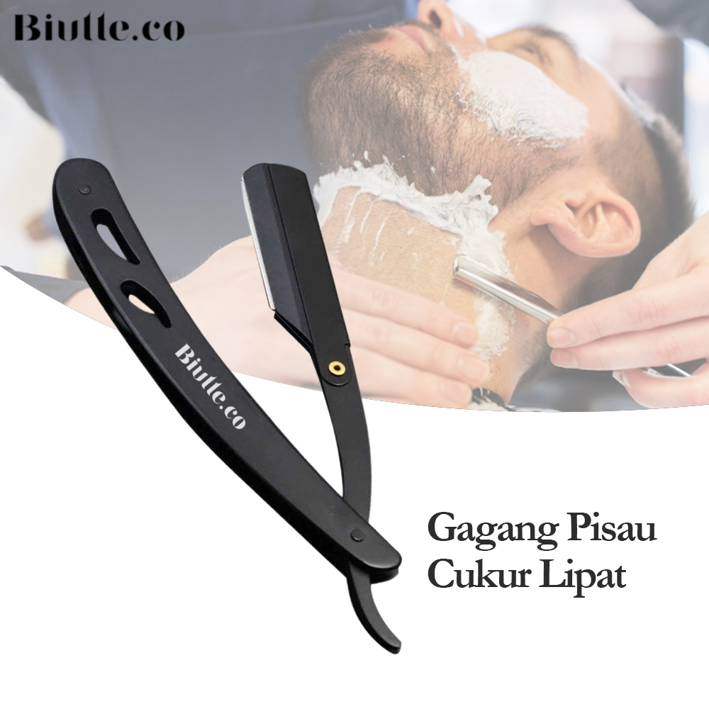 Biutte.co Gagang Pisau Cukur Lipat Barber Razor Shaving Knife - YT-JAD Gambar produk Biutte.co Gagang Pisau Cukur Lipat Barber Razor Shaving Knife - YT-JAD