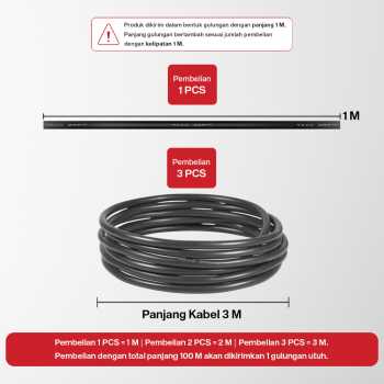 Gambar produk ALLWELL Kabel AWG Silicone Extra Soft Temperature Resistant Wire 1M 9 AWG - MU-5
