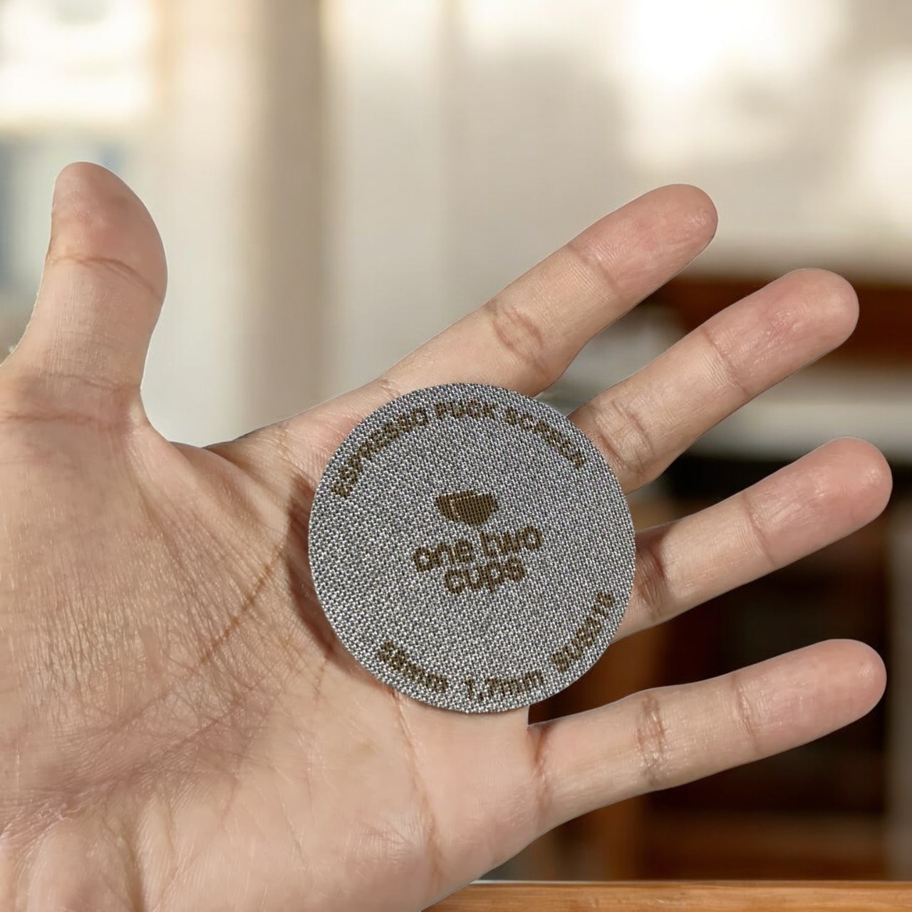 One Two Cups Puck Screen Portafilter Espresso Machine 150 Micron 58mm 1.7mm - SUS3 Gambar produk One Two Cups Puck Screen Portafilter Espresso Machine 150 Micron 58mm 1.7mm - SUS3