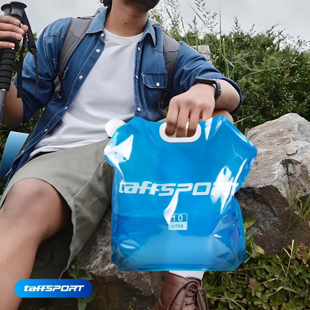TaffSPORT Kantong Air Minum Lipat Multifungsi Portable Water Bag 10L - ASD005 Gambar produk TaffSPORT Kantong Air Minum Lipat Multifungsi Portable Water Bag 10L - ASD005