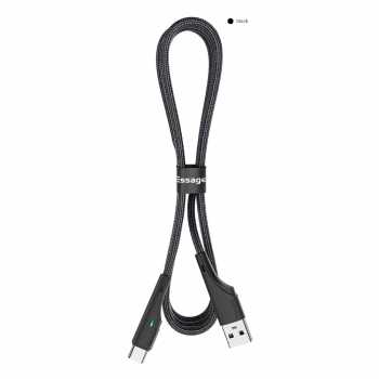 Gambar produk ESSAGER Kabel Data Type C Multifungsi Fast Charging LED Braided 3A 3M - ES-X13