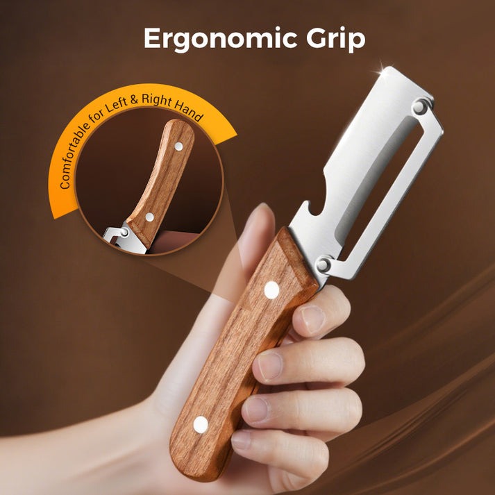 Gambar produk CMGF Pisau Pengupas Buah Sayur 2in1 Pembuka Botol Multifunctional - CM-21