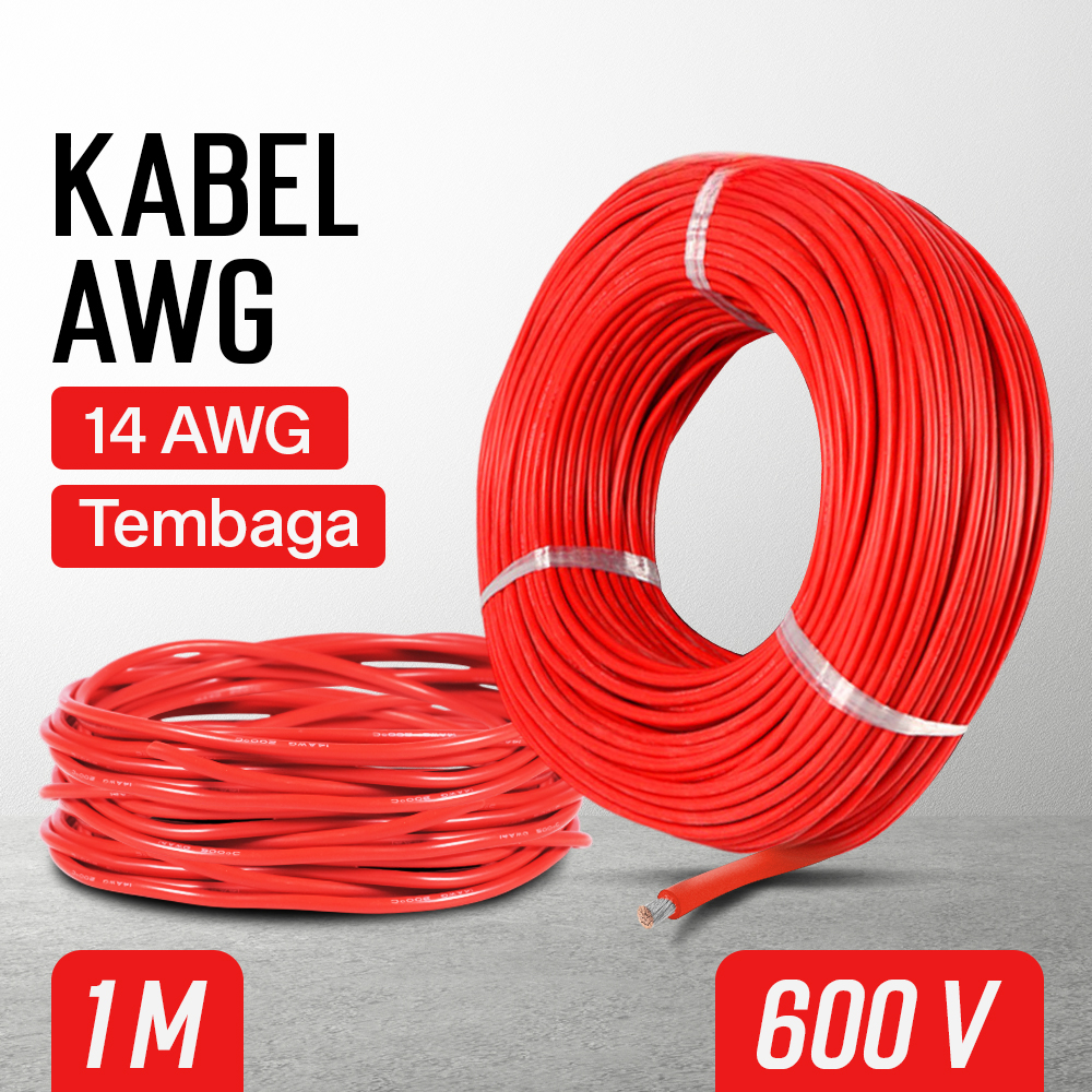 Gambar produk ALLWELL Kabel AWG Silicone Extra Soft Temperature Resistant Wire 1M 14 AWG - MU-5