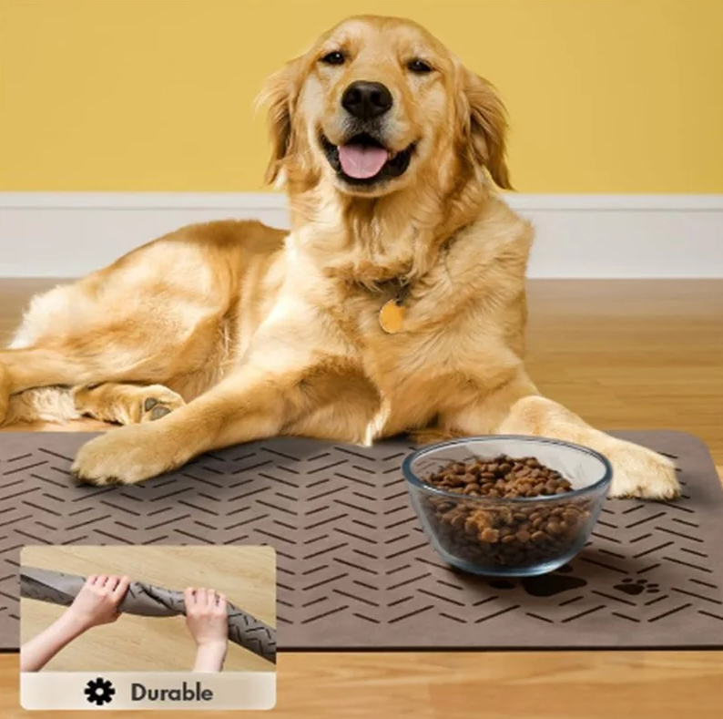 PAWLAND Alas Tempat Makan Kucing Anjing Feeding Mat Anti Slip 30x50cm - PL-10 Gambar produk PAWLAND Alas Tempat Makan Kucing Anjing Feeding Mat Anti Slip 30x50cm - PL-10