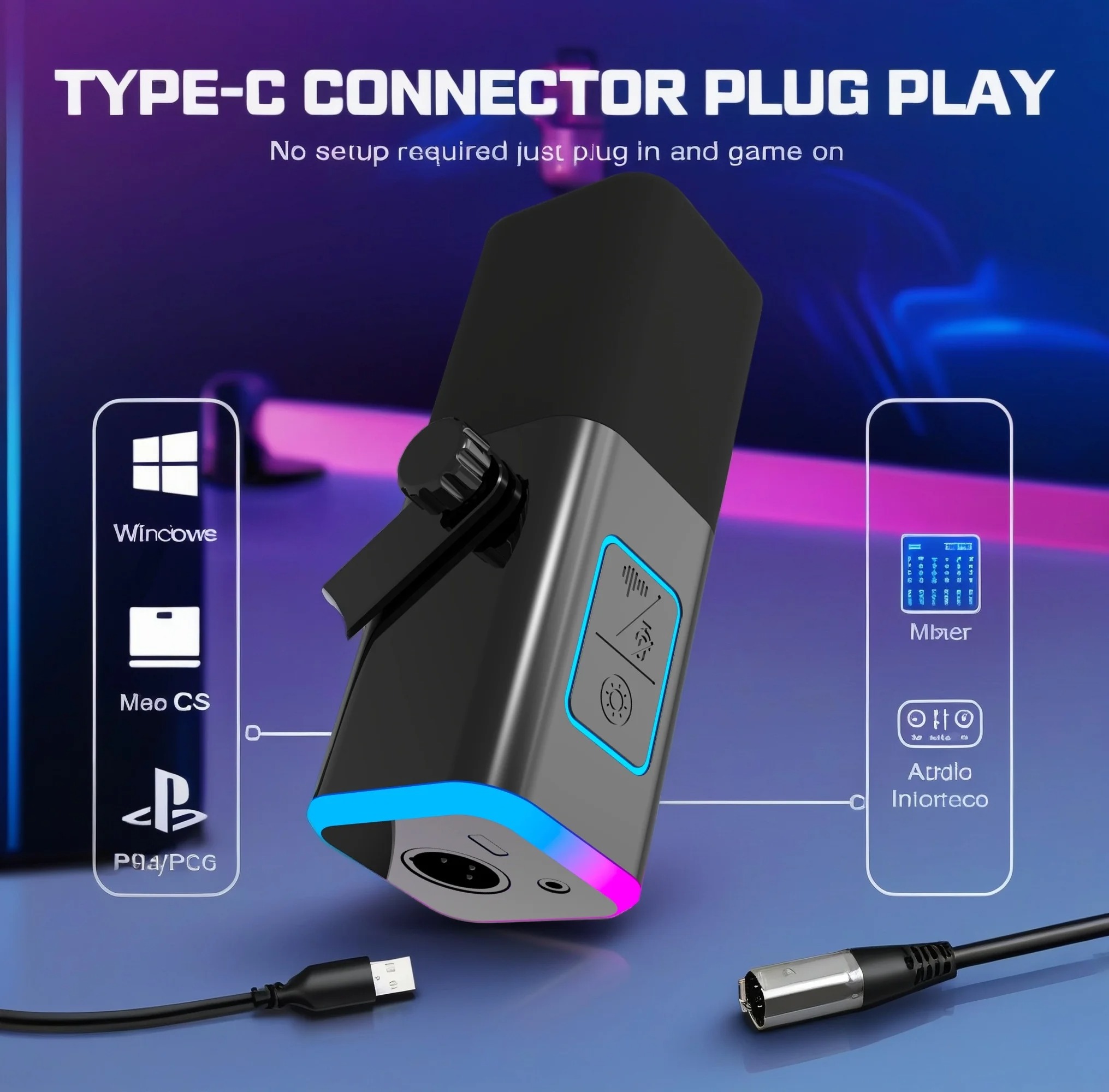 ONELEADER Mikrofon Kondenser Condenser Microphone XLR with Stand - WM13 Gambar produk ONELEADER Mikrofon Kondenser Condenser Microphone XLR with Stand - WM13