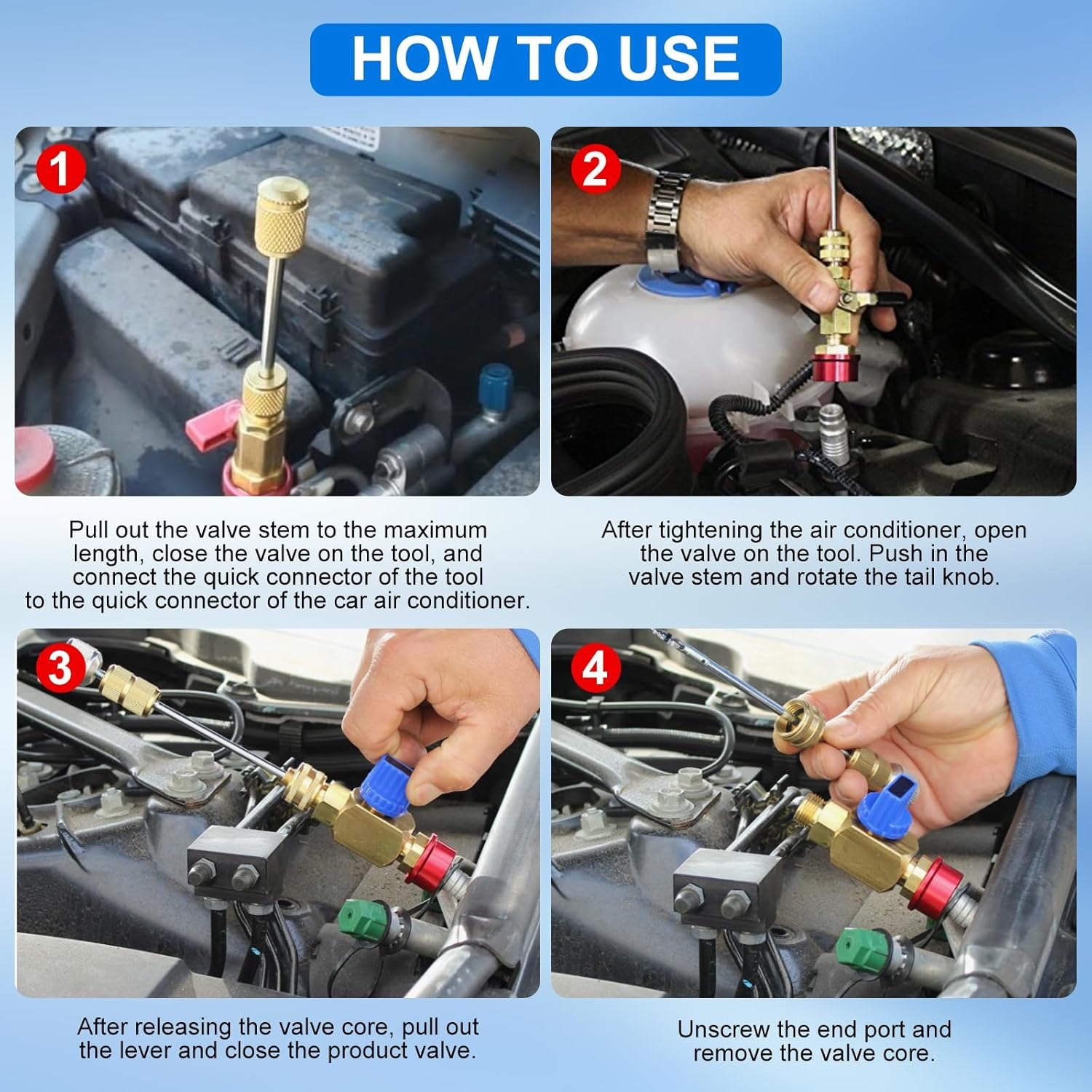 Anule Alat Service AC Mobil Air Conditioning Car Valve For Freon R134a - CR-206 Gambar produk Anule Alat Service AC Mobil Air Conditioning Car Valve For Freon R134a - CR-206