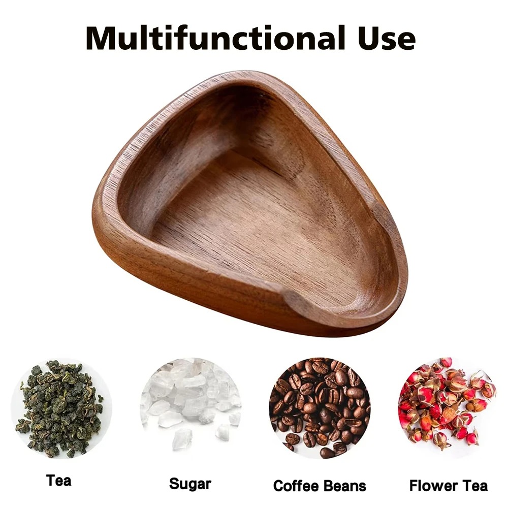 Gambar produk KAFEI Coffee Dosing Tray Mangkok Takar Biji Kopi Walnut Wood - OX10