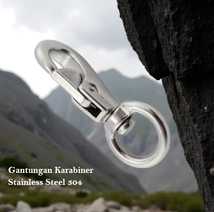 Zhibo Kait Gantungan Karabiner Hammock Hook Carabiner Stainless 304 - ZH1 Gambar produk Zhibo Kait Gantungan Karabiner Hammock Hook Carabiner Stainless 304 - ZH1