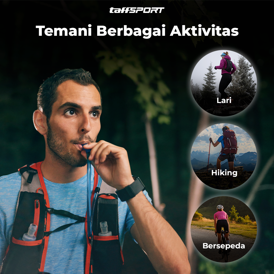 TaffSPORT Kantong Air Minum Water Bladder Hydration Pack Food Grade 2L - SD16 Gambar produk TaffSPORT Kantong Air Minum Water Bladder Hydration Pack Food Grade 2L - SD16
