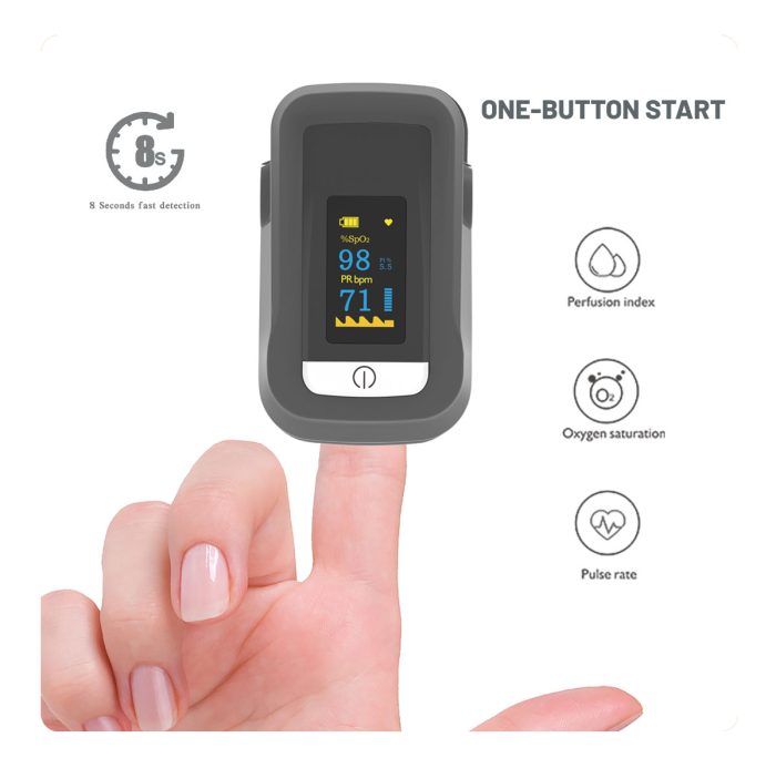 TaffOmicron Fingertip Pulse Oximeter Alat Ukur Saturasi Oksigen Darah - C10H1 Gambar produk TaffOmicron Fingertip Pulse Oximeter Alat Ukur Saturasi Oksigen Darah - C10H1