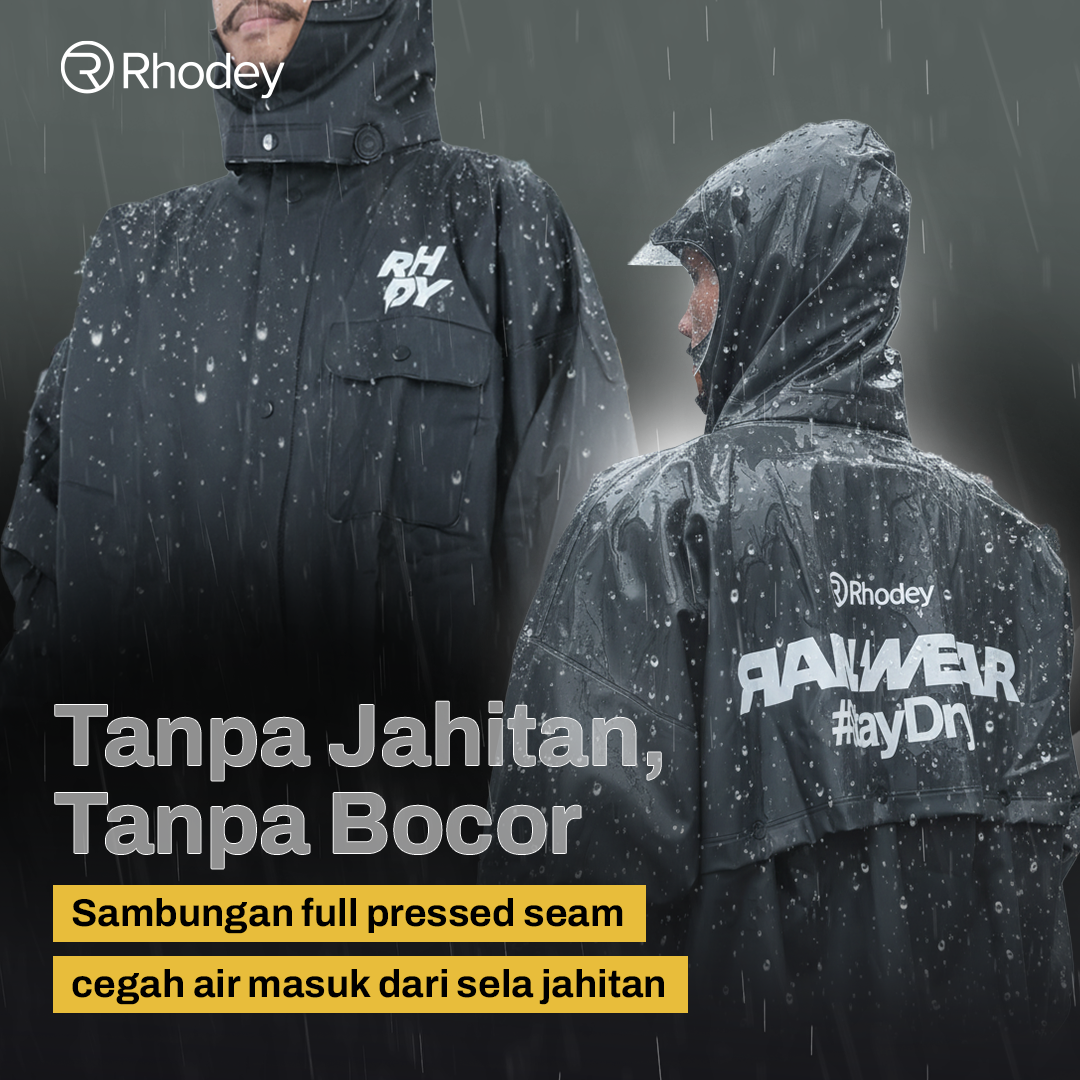 Rhodey Jas Hujan Setelan Motor Dewasa Visor PVC Waterproof Raincoat L - RD-120 Gambar produk Rhodey Jas Hujan Setelan Motor Dewasa Visor PVC Waterproof Raincoat L - RD-120