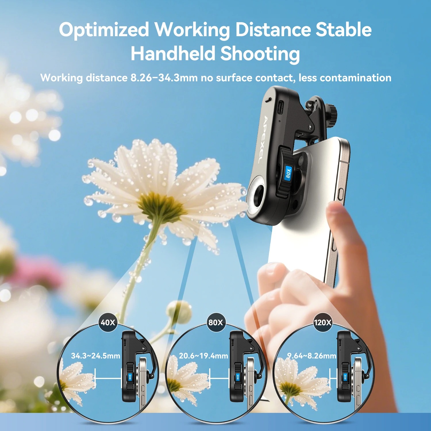 APEXEL Lensa Kamera HP Smartphone Microscope TriScope LED Rechargeable - APL-MS3L Gambar produk APEXEL Lensa Kamera HP Smartphone Microscope TriScope LED Rechargeable - APL-MS3L