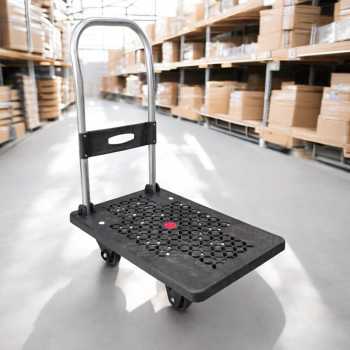 PICKU Troli Barang Lipat Foldable Trolley Cart Telescopic PU Wheels - PC-64