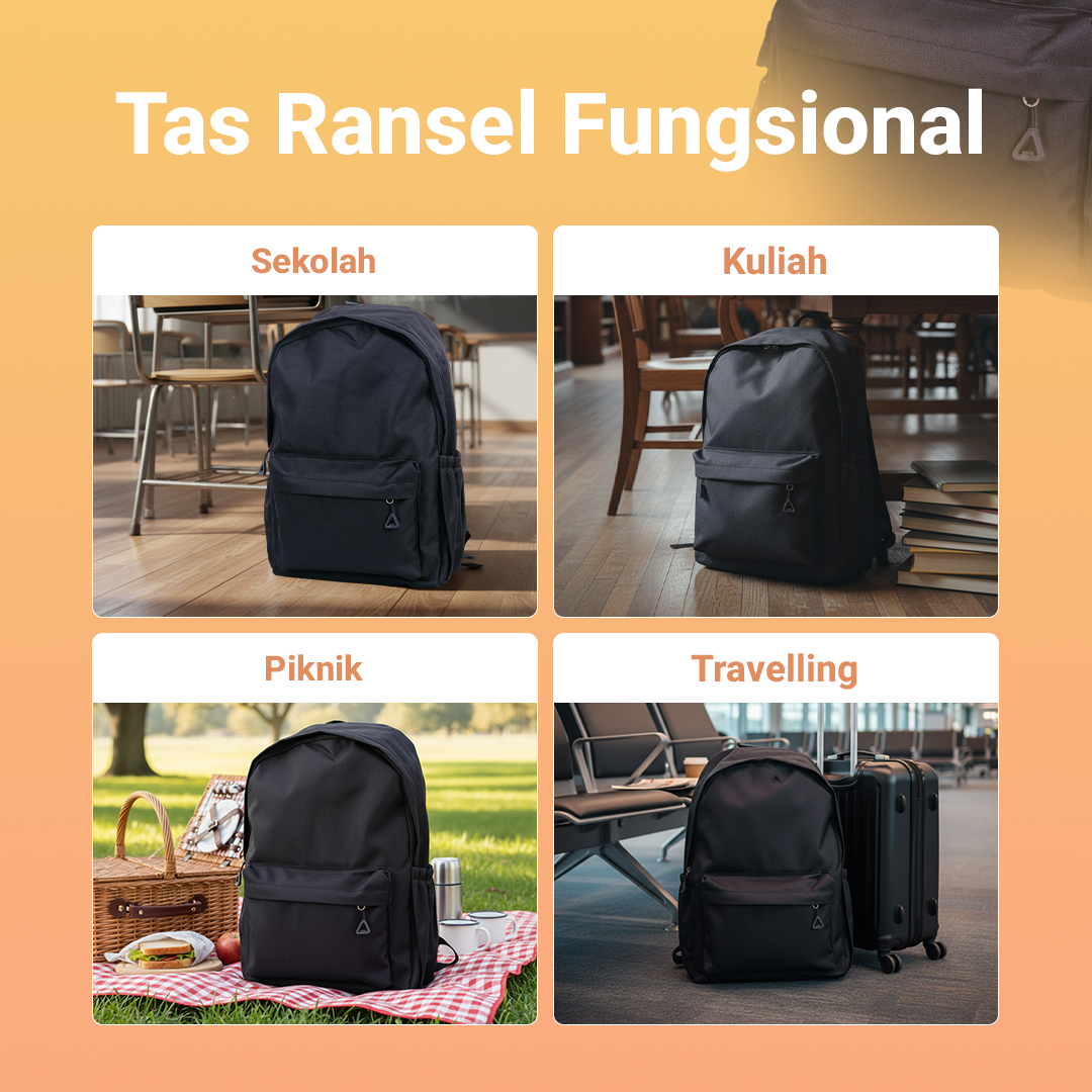 Sonson Tas Ransel Anak Sekolah Casual High School Backpacks - INU143 Gambar produk Sonson Tas Ransel Anak Sekolah Casual High School Backpacks - INU143