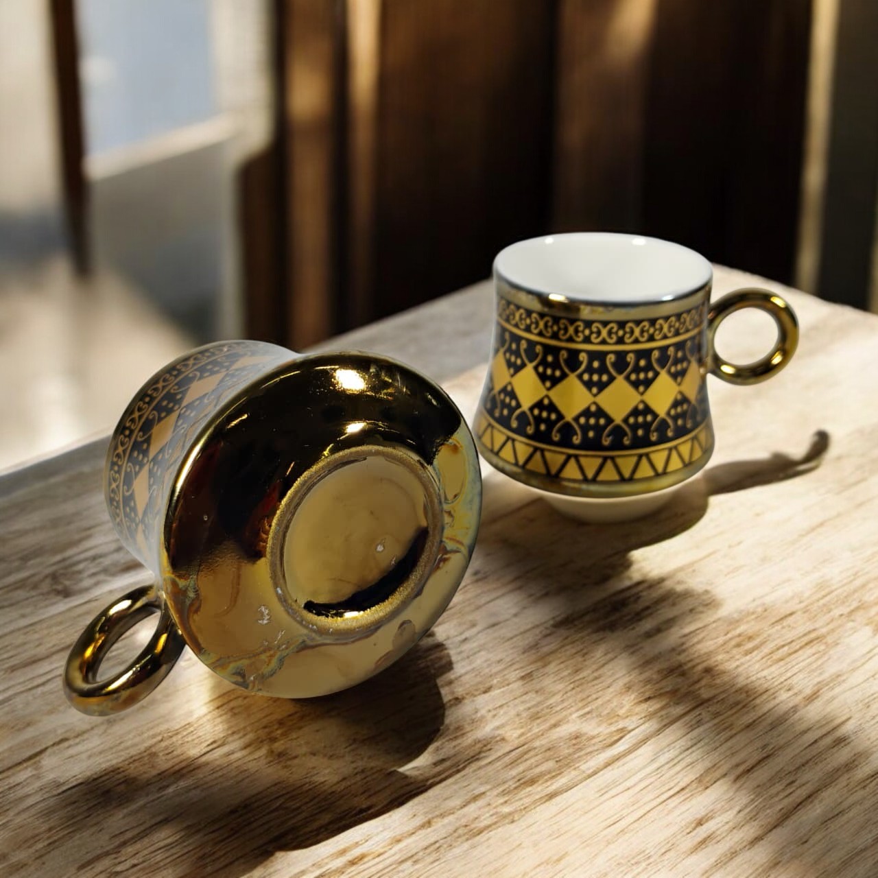 SF Set Cangkir Kopi Keramik 6in1 Turkish Style Tea Coffee Cup 100ml - SF11 Gambar produk SF Set Cangkir Kopi Keramik 6in1 Turkish Style Tea Coffee Cup 100ml - SF11