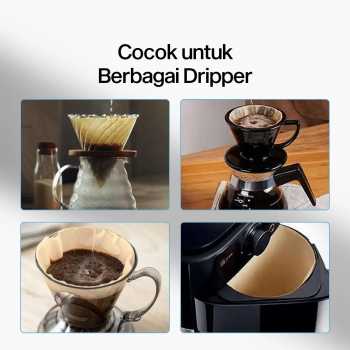 Gambar produk LOVITER Kertas Saringan Kopi Filter Paper V60 2-4 Cups 100 PCS - V04