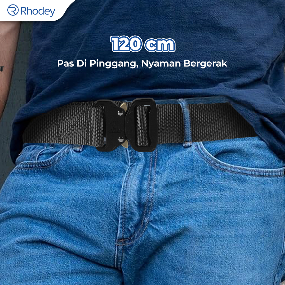 Rhodey Tali Ikat Pinggang Canvas Nylon Army Military Tactical 125cm - MU056 Gambar produk Rhodey Tali Ikat Pinggang Canvas Nylon Army Military Tactical 125cm - MU056