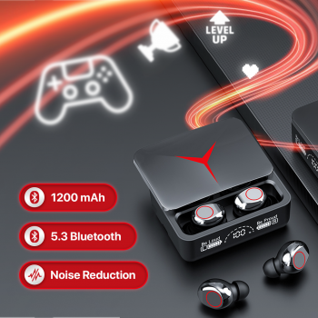 VAORLO Earphone Bluetooth 5.3 TWS Gaming HIFI Stereo Sound HD Call - M90 Pro