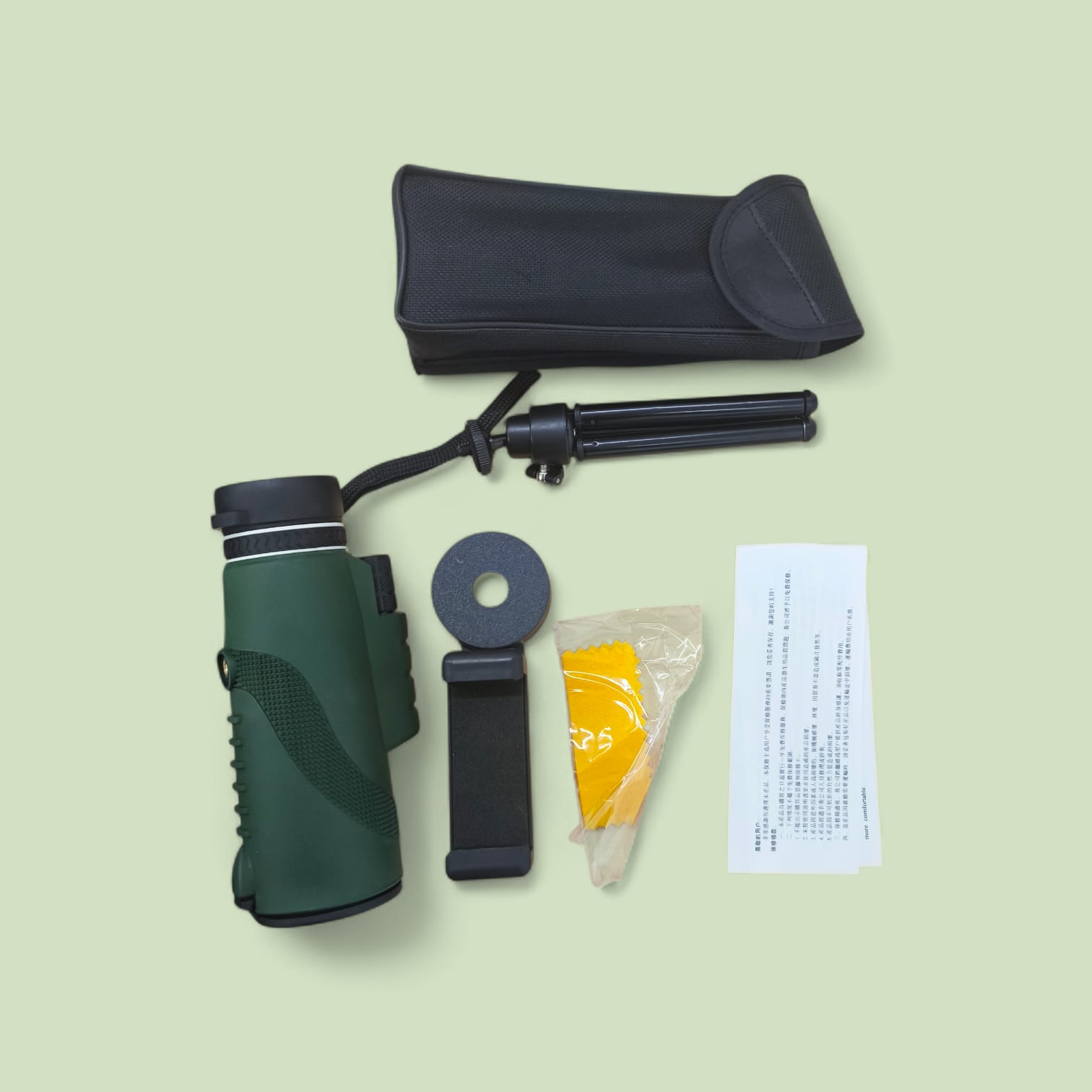 MOGE Teropong Monokular Zoom 80x100 with Tripod Phone Clip - MG810 Gambar produk MOGE Teropong Monokular Zoom 80x100 with Tripod Phone Clip - MG810