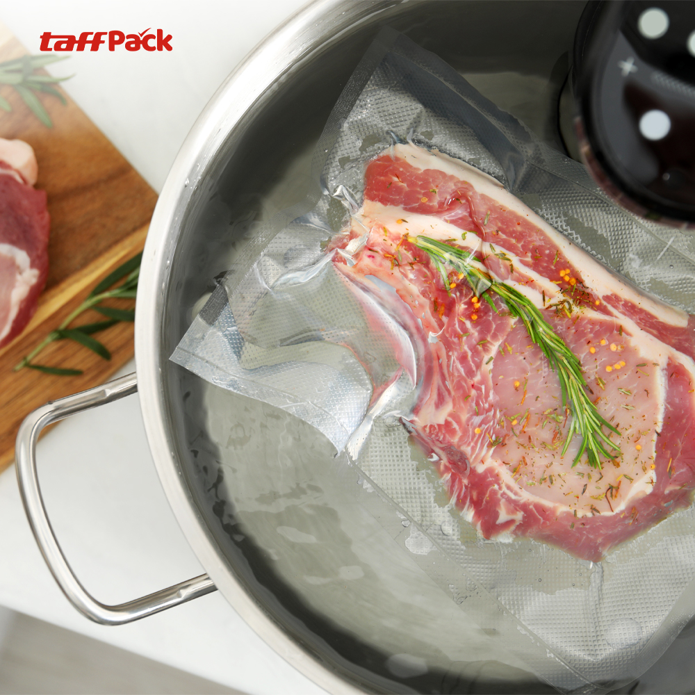 TaffPACK Plastik Vacuum Makanan Sealer Biodegradable BPA Free 1 Roll 28x500cm - HK-07 Gambar produk TaffPACK Plastik Vacuum Makanan Sealer Biodegradable BPA Free 1 Roll 28x500cm - HK-07