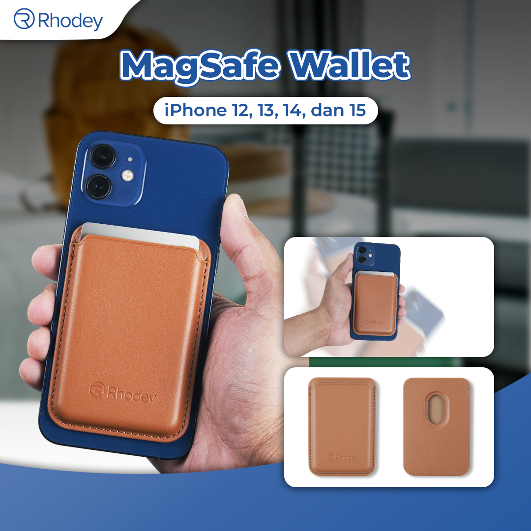 Rhodey Dompet Kartu Magnetic Card Holder MagSafe PU Leather for iPhone - WM-95 Gambar produk Rhodey Dompet Kartu Magnetic Card Holder MagSafe PU Leather for iPhone - WM-95