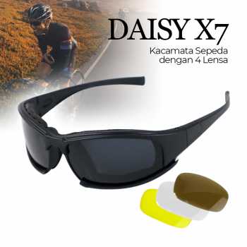 Gambar produk Daisy X7 Kacamata Sepeda dengan 4 Lensa Cycling Polarized Sunglasses