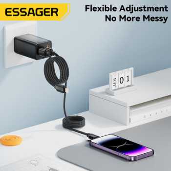 Gambar produk ESSAGER Kabel Data Type C to Lightning Fast Charging Magnetic 29W 1M - ES-X56