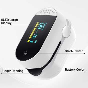 Gambar produk TaffOmicron Fingertip Pulse Oximeter Alat Ukur Saturasi Oksigen Darah - C101B1